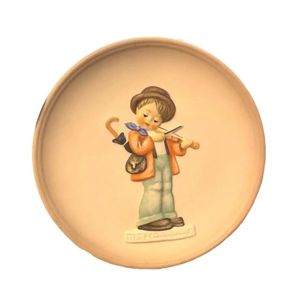 Goebel Mini Plate 1984-1987 “Little Music Makers”   Porcelain Fiddler Vintage